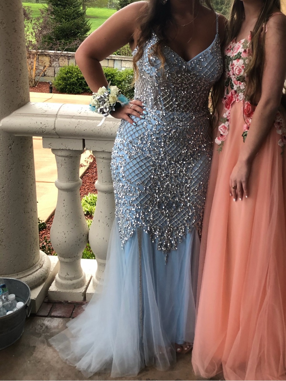Blue prom dress